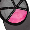 Boné Trucker Bold Preto Rosa Texo