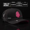 Boné Trucker Fluor Preto Hopskull Rosa Texo
