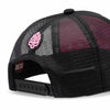 Boné Trucker Bold Preto Rosa Texo
