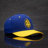 Boné Aba Curva Crossover Azul e Amarelo Texo
