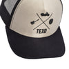 Boné Trucker Rocker Suede Bege e Preto Texo