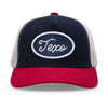 Boné Trucker Classic Azul e Vermelho Texo