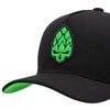 Boné Trucker Fluor Preto Hopskull Verde Texo