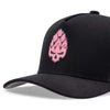 Boné Trucker Bold Preto Rosa Texo