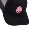 Boné Trucker Bold Preto Rosa Texo