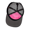 Boné Trucker Bold Preto Rosa Texo