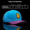 Boné Aba Curva Crossover Turquesa e Roxo Texo