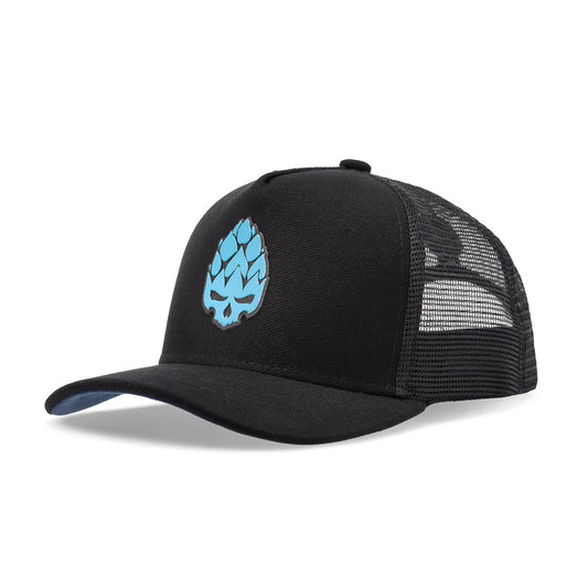 Boné Trucker Bold Preto e Azul Texo