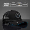 Boné Trucker Storm Preto e Azul Texo