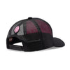 Boné Trucker Bold Preto Rosa Texo