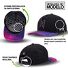 Boné NTX Aba Curva Cosmic Preto/Roxo Patch Bordado Original