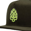 Boné Aba Reta Rise Verde Hopskull Verde em Silk Original