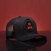Boné NTX Aba Curva Orbit Preto/Laranja Patch Bordado Origina