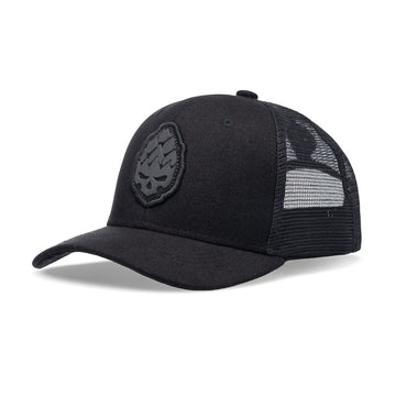 Boné Trucker Dark Hopskull 6 Gomos Preto Texo