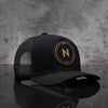Boné NTX Trucker Orbit Preto Patch Amarelo Bordado Original