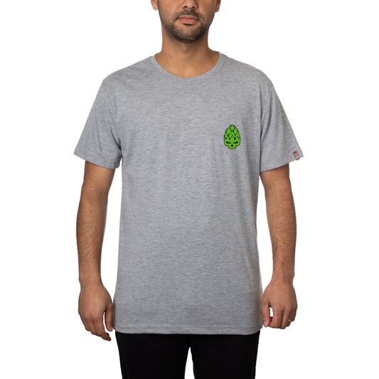 Camiseta Hopskull Basic Cinza Mescla