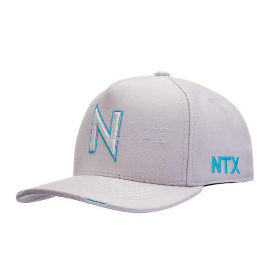 Boné NTX Aba Curva Scratched Cinza/Az Patch Bordado Original