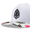 Boné Trucker Hop Floral Branco Texo