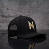 Boné NTX Trucker Main Preto Patch Dourado Bordado Original