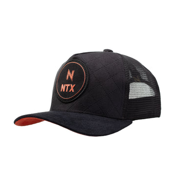 Boné NTX Aba Curva Orbit Preto/Laranja Patch Bordado Origina