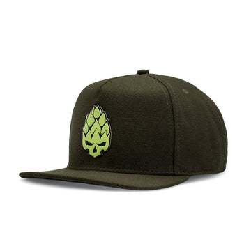 Boné Aba Reta Rise Verde Hopskull Verde em Silk Original