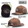 Boné NTX Aba Curva Suede Marrom Patch Bordado Original