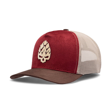 Boné Trucker Brewer II Bordô Texo