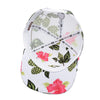 Boné Trucker Hop Floral Branco Texo