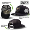 Boné NTX Trucker Orbit Preto Patch Amarelo Bordado Original
