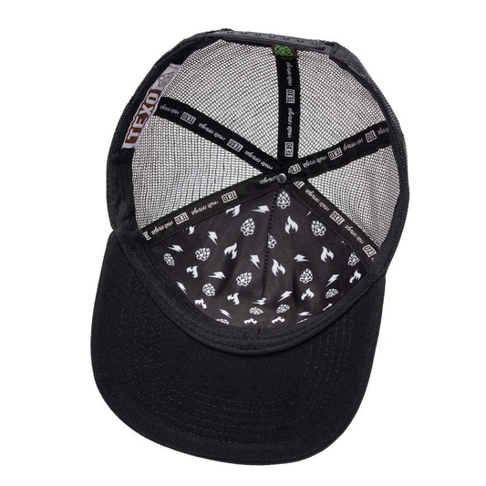 Boné Texo Trucker Storm Preto e Branco Patch Silk Original