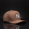 Boné NTX Aba Curva Suede Marrom Patch Bordado Original