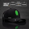 Boné  Aba Curva Acid Preto Hopskull Verde Texo