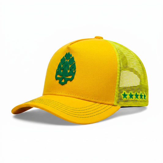 Boné Trucker Crowd Amarelo Texo