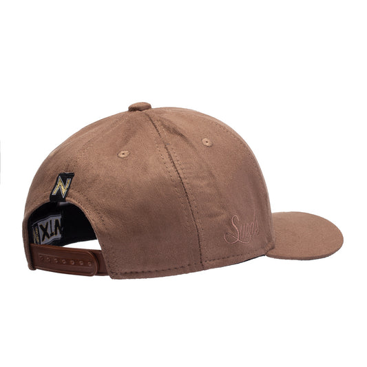 Boné NTX Aba Curva Suede Marrom Patch Bordado Original