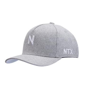 Boné NTX Aba Curva Minimal Cinza Patch Bordado Original