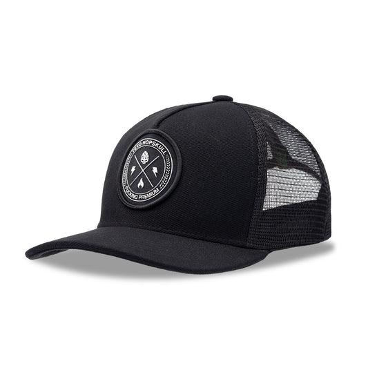 Boné Texo Trucker Storm Preto e Branco Patch Silk Original
